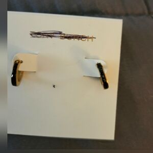 Gold/Black pierced earrings